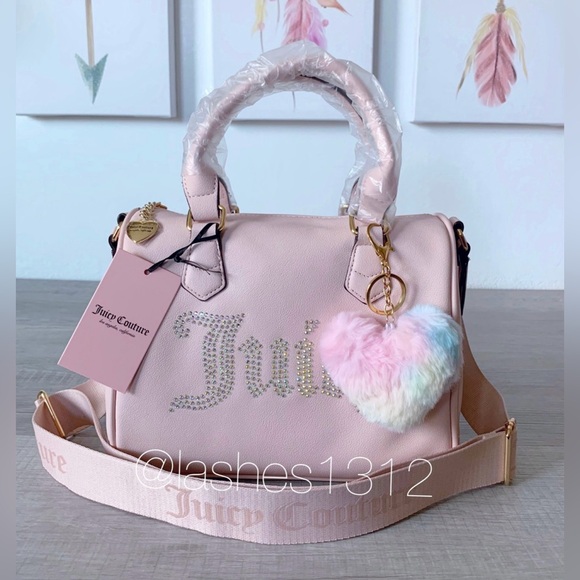 Juicy Couture Handbags - JUICY COUTURE Bag Be Classic II Satchel - Pink with Rhinestones